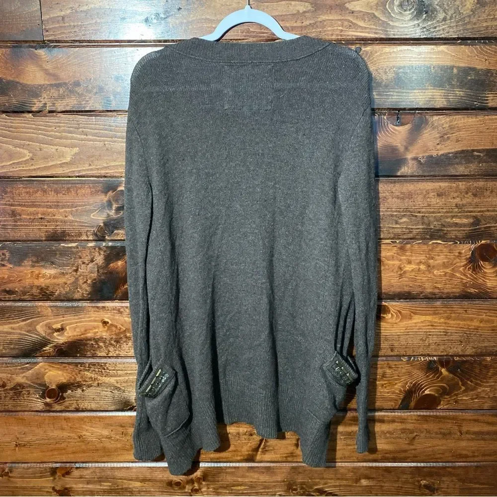 Abercrombie and Fitch Dark Brown Wool/Rabbit Hair Blend Cardigan Women's Size S